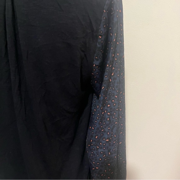 DOLAN by Anthropologie Women’s Nave/Black‎ Leopard Print Blouse Sz M - Picture 6 of 10
